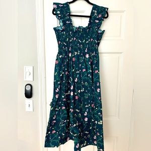 Hill House The Ellie Nap Dress - Moody Floral Poplin / L, EUC